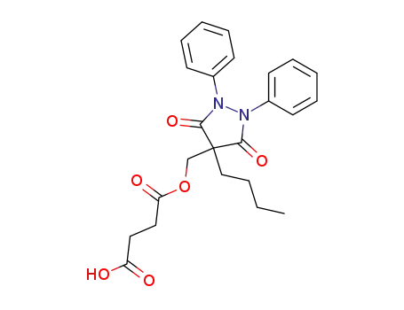 Molecular Structure of 27470-51-5 (4-BUTYL-4-[HYDROXYMETHYL]-1,2-DIPHENYL-3,5-PYRAZOLIDINEDIONE HYDROGEN SUCCINATE [ESTER])