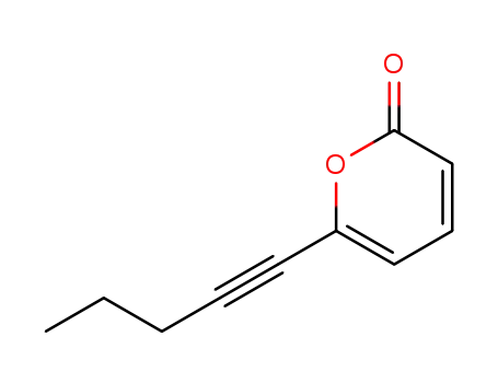 Molecular Structure of 24203-77-8 (6-(pent-1-yn-1-yl)-2H-pyran-2-one)