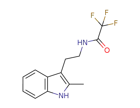Molecular Structure of 1353013-70-3 (2,2,2-trifluoro-N-(2-(2-methyl-1H-indol-3-yl)ethyl)acetamide)