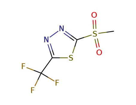 27603-25-4,1,3,4-Thiadiazole,2-(methylsulfonyl)-5-(trifluoromethyl)-,2-(Methylsulfonyl)-5-(trifluoromethyl)-1,3,4-thiadiazole