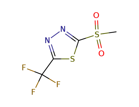 Molecular Structure of 27603-25-4 (1,3,4-Thiadiazole,2-(methylsulfonyl)-5-(trifluoromethyl)-)