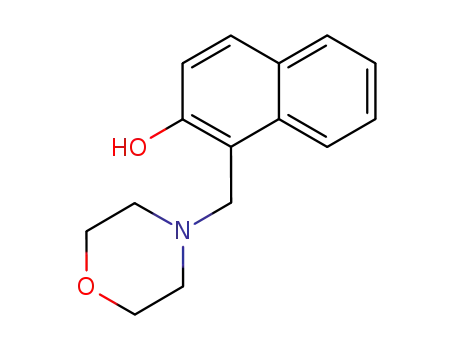 Molecular Structure of 27438-39-7 (1-(MORPHOLINOMETHYL)-2-NAPHTHOL)