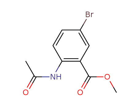 Molecular Structure of 138825-96-4 (METHYL 2-ACETAMIDO-5-BROMOBENZOATE)