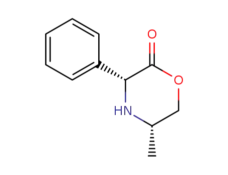 Molecular Structure of 157985-07-4 ((-)-(3R,5S)-5-methyl-3-phenylmorpholin-2-one)