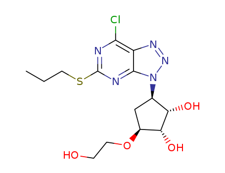 2-[[(3aR,4S,6R,6aS)-6-(7-azanyl-5-propylsulfanyl-[1,2,3]triazolo[4,5-d]pyrimidin-3-yl)-2,2-dimethyl-4,5,6,6a-tetrahydro-3aH-cyclopenta[d][1,3]dioxol-4-yl]oxy]ethanol