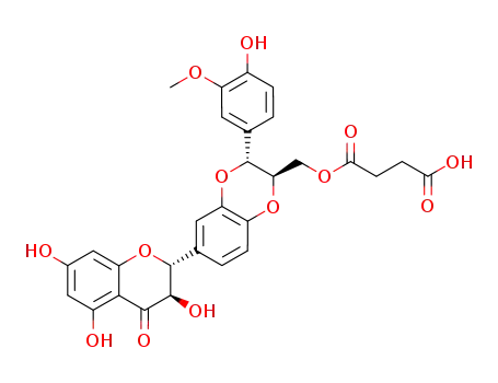 Molecular Structure of 86124-93-8 (23-O-succinyl silibinin)