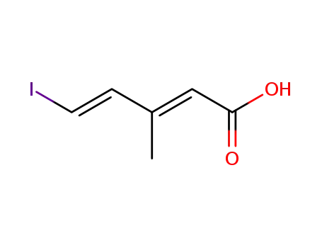 Molecular Structure of 220212-06-6 ((2E,4E)-5-iodo-3-methylpenta-2,4-dienoic acid)