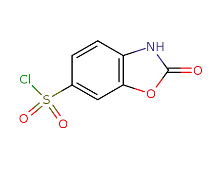 Molecular Structure of 27685-90-1 (2,3-dihydro-2-oxobenzoxazole-6-sulphonyl chloride)