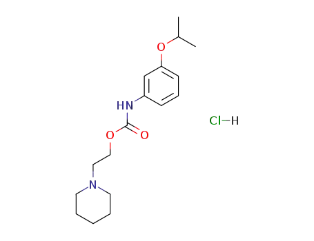 Molecular Structure of 117855-66-0 ((3-Isopropoxy-phenyl)-carbamic acid 2-piperidin-1-yl-ethyl ester; hydrochloride)