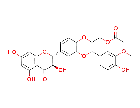 Molecular Structure of 871249-25-1 (23-O-acetylsilibinin)