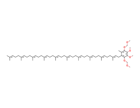 Molecular Structure of 64634-91-9 (1-[(2E,6E,10E,14E,18E,22E,26E,30E,34E)-3,7,11,15,19,23,27,31,35,39-decamethyltetraconta-2,6,10,14,18,22,26,30,34,38-decaen-1-yl]-3,4-dimethoxy-2,5-bis(methoxymethoxy)-6-methylbenzene)