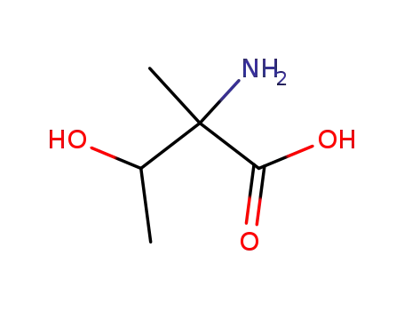 Molecular Structure of 10148-74-0 (2-AMINO-3-HYDROXY-2-METHYLBUTANOIC ACID)