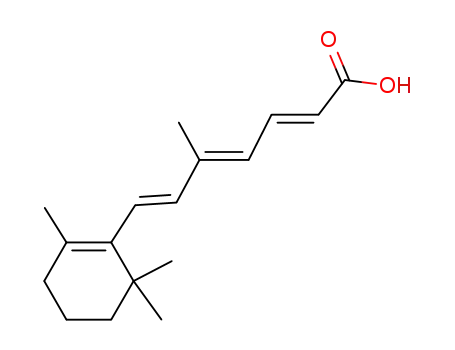 Molecular Structure of 37836-28-5 (2,4,6-Heptatrienoic acid,
5-methyl-7-(2,6,6-trimethyl-1-cyclohexen-1-yl)-, (2E,4E,6E)-)