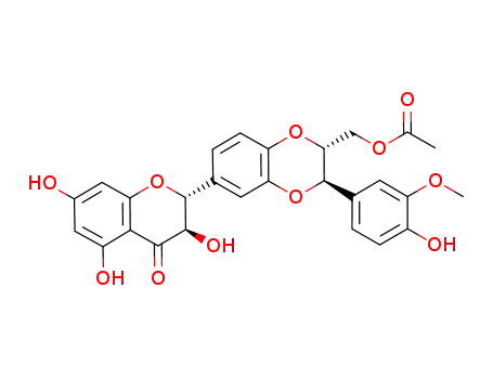 Molecular Structure of 1220986-69-5 (23-O-acetylsilybin A)
