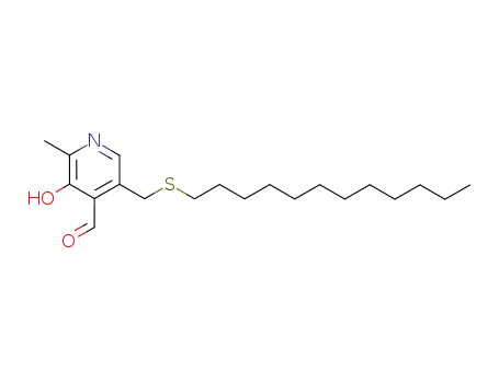 Molecular Structure of 91472-84-3 (4-Pyridinecarboxaldehyde, 5-[(dodecylthio)methyl]-3-hydroxy-2-methyl-)