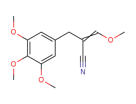 Molecular Structure of 30078-01-4 (3-methoxy-2-(3,4,5-trimethoxybenzyl)propiononitrile)