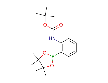 Molecular Structure of 159624-15-4 ((2-BOC-AMINOPHENYL)BORONIC ACID, PINACOL ESTER)