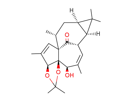 Molecular Structure of 91413-76-2 (3,4-O-isopropylidene-20-deoxyingenol)