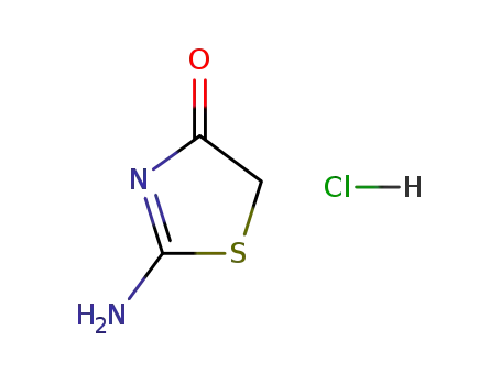 Molecular Structure of 2192-06-5 (2-AMINO-4,5-DIHYDRO-1,3-THIAZOL-4-ONE HYDROCHLORIDE)