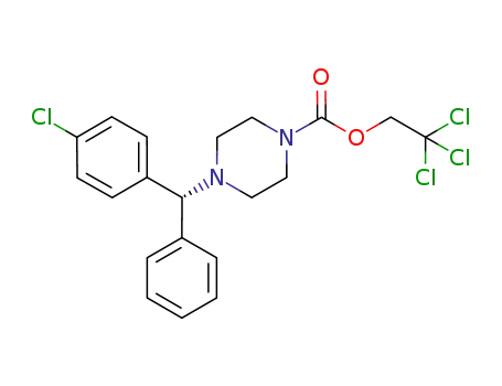 Molecular Structure of 941576-99-4 ((R)-(+)-4-(4-chlorophenyl)-phenylmethyl-piperazine-1-carboxylic acid-2,2,2-trichloroethylester)