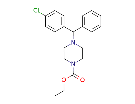 Molecular Structure of 80476-89-7 (ethyl {4-[(4-chlorophenyl)phenylmethyl]piperazin-1-yl}carboxylate)