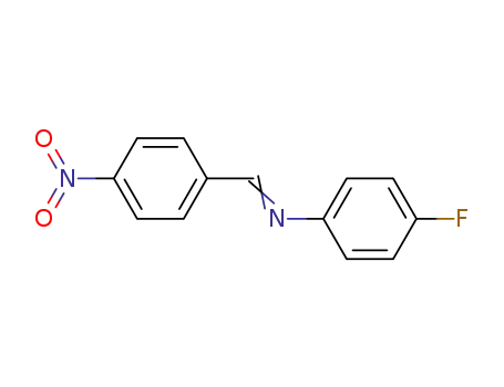 Molecular Structure of 3489-09-6 (Benzenamine, 4-fluoro-N-[(4-nitrophenyl)methylene]-)