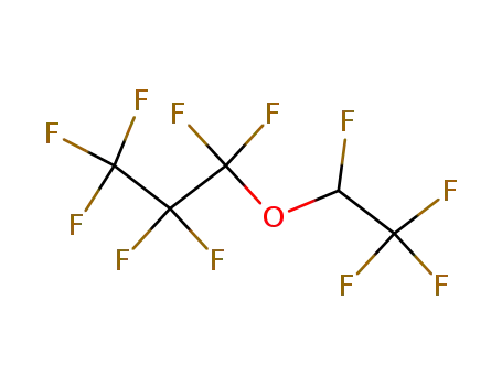 Molecular Structure of 3330-15-2 (HEPTAFLUOROPROPYL 1,2,2,2-TETRAFLUOROETHYL ETHER)