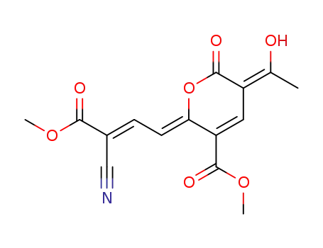Molecular Structure of 72554-63-3 (3-acetyl-3'-cyano-3',5-bismethoxycarbonylxanthyrone)