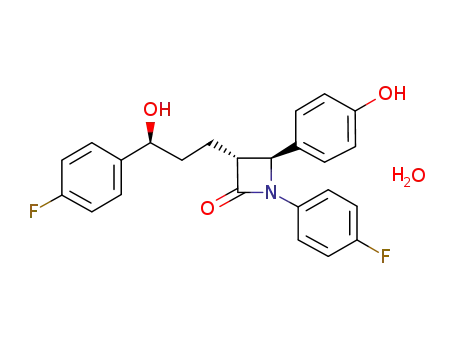 1-(4-fluorophenyl)-3(R)-[3-(4-fluorophenyl)-3(S)-hydroxypropyl]-4(S)-(4-hydroxyphenyl)-2-azetidinone hydrate