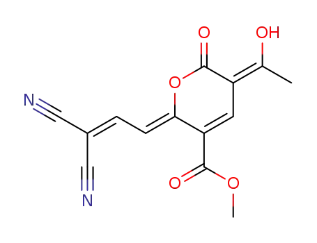 Molecular Structure of 72554-64-4 (3-acetyl-3',3'-dicyano-5-methoxycarbonylxanthyrone)