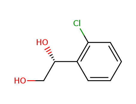 Molecular Structure of 32345-65-6 (1,2-Ethanediol, 1-(2-chlorophenyl)-, (R)-)
