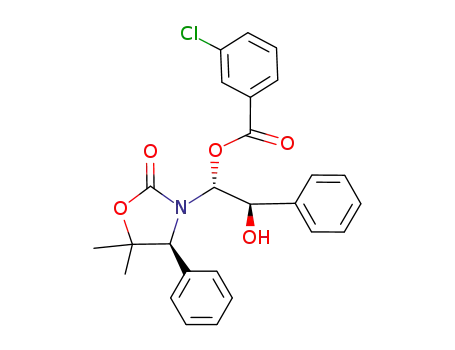 Molecular Structure of 1067232-57-8 ((4S,1'R,2'R)-N-<sup>(3)</sup>-[1'-(m-chlorobenzoyl)-2-hydroxy-2'-phenylethan-1'yl]-4-phenyl-5,5-dimethyloxazolidin-2-one)