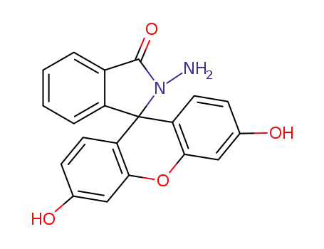 Molecular Structure of 98907-26-7 (2-amino-3′,6′-dihydroxyspiro[isoindoline-1,9′-xanthen]-3-one)