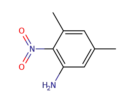 Molecular Structure of 35490-74-5 (Benzenamine,  3,5-dimethyl-2-nitro-)