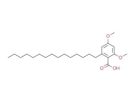 Molecular Structure of 52189-66-9 (Benzoic acid, 2,4-dimethoxy-6-pentadecyl-)
