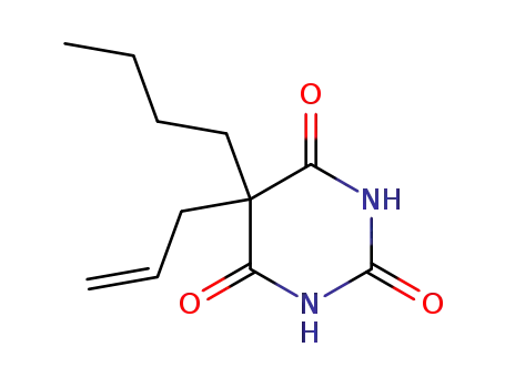 Molecular Structure of 3146-66-5 (5-allyl-5-butylbarbituric acid)
