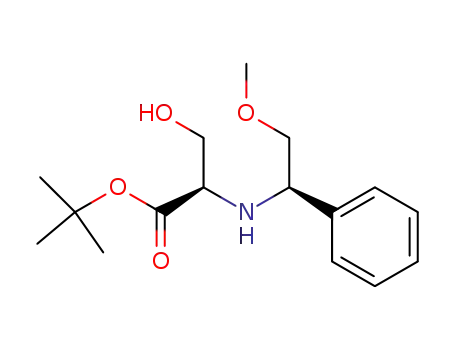 Molecular Structure of 361147-87-7 ((R)-3-Hydroxy-2-((R)-2-methoxy-1-phenyl-ethylamino)-propionic acid tert-butyl ester)