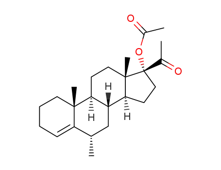 Molecular Structure of 3137-73-3 (6-alpha-methyl-20-oxopregn-4-en-17-alpha-yl acetate)