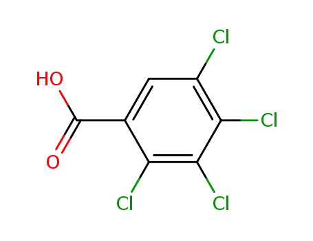 Molecular Structure of 50-74-8 (2,3,4,5-Tetrachlorobenzoic acid)