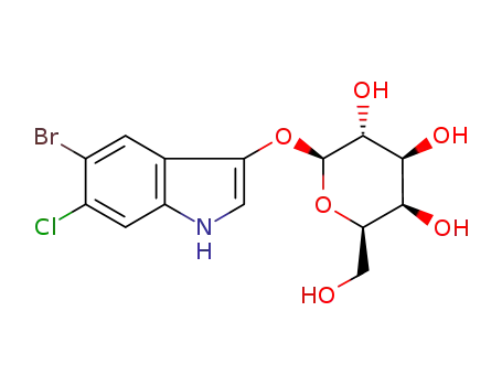 Molecular Structure of 93863-88-8 (b-D-Galactopyranoside,5-bromo-6-chloro-1H-indol-3-yl)