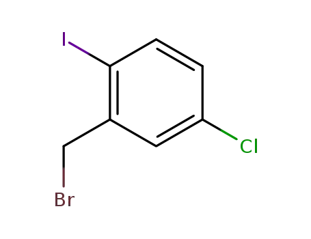 Molecular Structure of 82386-91-2 (2-(bromomethyl)-4-chloro-1-iodobenzene)