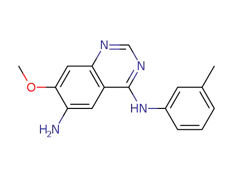 Molecular Structure of 153437-17-3 (6-amino-7-methoxy-4-(3'-methylanilino)quinazoline)