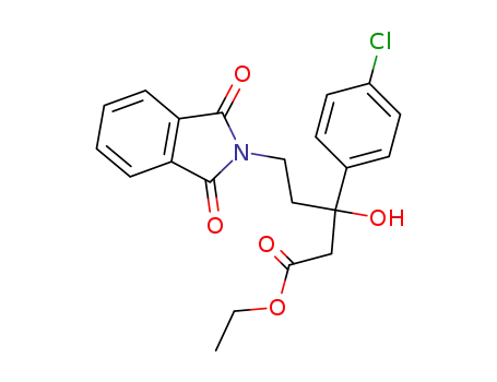 Molecular Structure of 112031-94-4 (2H-Isoindole-2-pentanoic acid,
b-(4-chlorophenyl)-1,3-dihydro-b-hydroxy-1,3-dioxo-, ethyl ester)