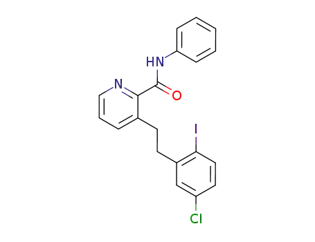 Molecular Structure of 251353-78-3 (3-[2-(5-chloro-2-iodo-phenyl)-ethyl]-pyridine-2-carboxylic acid phenylamide)