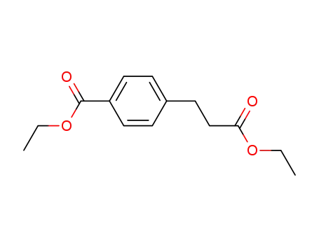 Molecular Structure of 38628-52-3 (Benzenepropanoic acid, 4-(ethoxycarbonyl)-, ethyl ester)