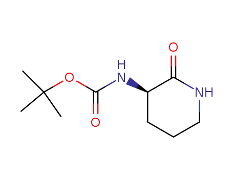 Molecular Structure of 221874-51-7 (Carbamic acid, [(3R)-2-oxo-3-piperidinyl]-, 1,1-dimethylethyl ester (9CI))