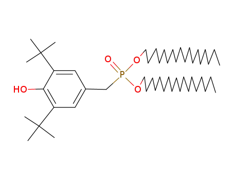 Molecular Structure of 3135-18-0 (dioctadecyl [[3,5-bis(1,1-dimethylethyl)-4-hydroxyphenyl]methyl]phosphonate)