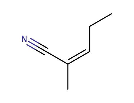 Molecular Structure of 31551-27-6 ((Z)-2-methylpent-2-enenitrile)