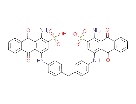 Molecular Structure of 31353-92-1 (2-Anthracenesulfonicacid,4,4'-[methylenebis(4,1-phenyleneimino)]bis[1-amino-9,10-dihydro-9,10-dioxo-)