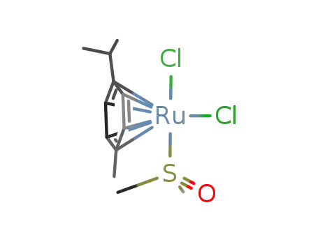 Molecular Structure of 115543-07-2 ([Ru(η<sup>6</sup>-p-cymene)Cl<sub>2</sub>(DMSO)])